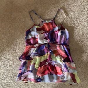 Guess multi colour flowy spaghetti strap shirt